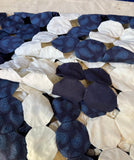 Large Handmade Navy Blue Patch Quilt