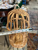 Small Wicker Bird Cage Style Decorative Piece