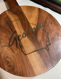Wooden Carved Georgia Cheese Board