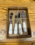 Kitchen Serving Utensils With White Ceramic Handles in Decorative Packaging