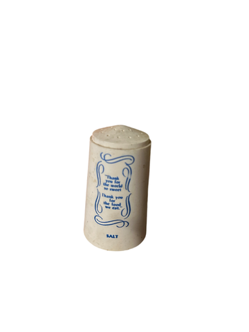 Vintage Font Plastic Salt Shaker