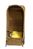 Tall Wicker Porter Chair With Compartment