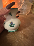 Small Austrian Ceramic Vase With Floral Details