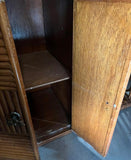 Vintage Bamboo Detailed Console Table With Storage