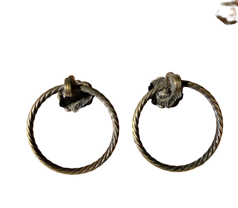 Pair of Brass Wall Towel Rings