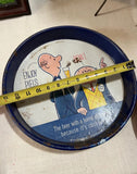 Vintage Blue Round Piels Beer Tray
