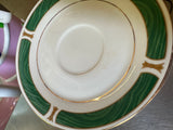 Ceramic Majesty Plate Set With Malachite and Gold Designs- Set of 30