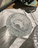 Set of 3, 1970s Crystal Collection of Palm Tree Vase and Candlestick Holders