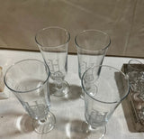 Collection of "H" Monogrammed Tall Glasses- Set of 4
