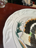 Large Ceramic Hand Painted Turkey Thanksgiving Tray