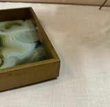 Geode Agate Gold Decorative Tray