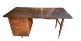 Heavy Large Vintage Wooden MCM Style Desk