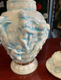 Hint of Blue Venetian Style Ceramic Jar