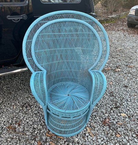 Small Blue Peacock Chair