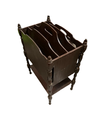 Wooden Carved Magazine Rack
