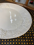 Large Italian Serving Platter with Fruit and Grapes Relief