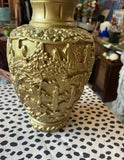 Detailed Gold Large Vase