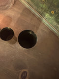 Trio of Brass Cylinder Candleholders