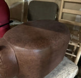 Small Leather Hippo Style Ottoman