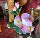 Italian Capodimonte Floral Ceramic Decor Piece