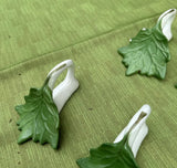 Ceramic Leaf Napkin Rings- Set of 8