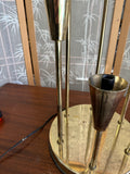 Mid-Century Modern Brass 6-Light Standing Table Lamp