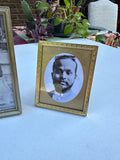 Trio of Small Gold Picture Frames With Vintage Photos