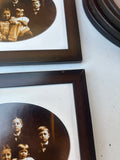 Pair of Vintage Wooden Frames With Family Prints