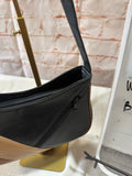 Small Brown and Black Leather Shoulder Bag