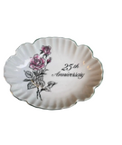 Petite Ceramic 25th Wedding Anniversary Dish
