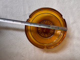 Pair of Round Amber Colored Glass Ashtrays