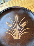 Wooden Music Box Tray With Wheat Details