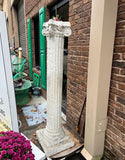 Large Outdoor White Concrete Pedestal