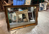 Large Gold Vintage Wooden Detailed Wall Mirror