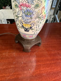 Vintage Asian Ceramic Detailed Table Lamp with Ming Base