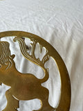 Brass Lion Standing Serving Dish