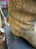 Oversized Concrete Single Rustic Boot Planter
