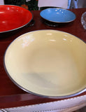 Yugoslavia Collection of Enamel Bowls, Red, Yellow, Blue