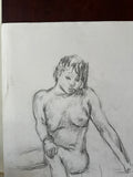 Front and Back Expressionism Nudist Drawings