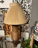 Skinny Greek Key Lamp With Rope Details