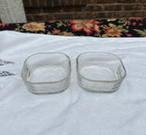 Pair of Glass Square Dishes