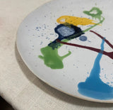 Splatter Paint Handmade Pottery Plate