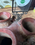 Vintage Pottery Detailed Hand Made Vase With Bird Details