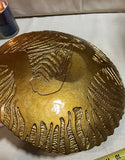 Large Zebra Platter With Gold Accents