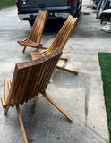 Collection of Vintage Wooden Foldable Low Chairs