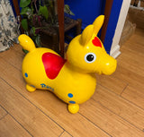 1980s Vintage Rody Yellow Horse Children's Toy