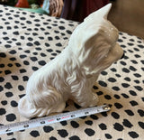White Ceramic Small Dog Figurine