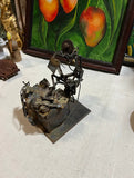 Joesph Romano "The Attorney" Copper and Brass Sculpture, Signed by Artist