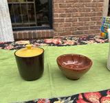 Ceramic Pottery Catchall and Jar Pair