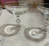 Collection of Bubble Stemmed Champagne Glasses- Set of 4